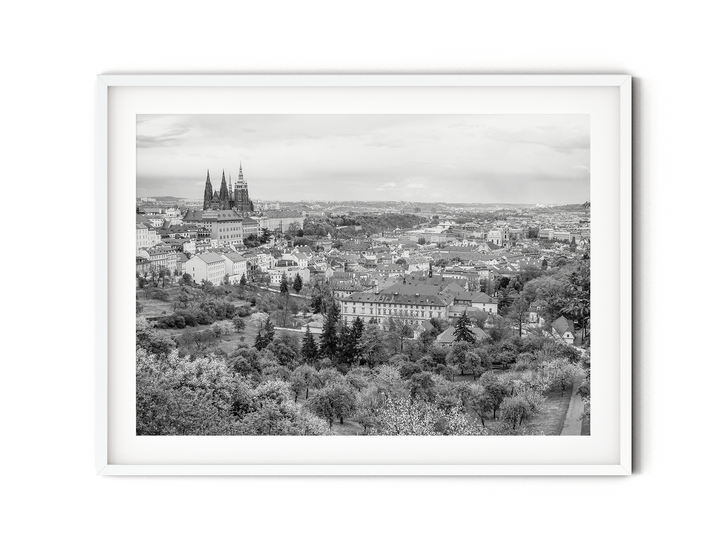 Prague Skyline | Black & White Fine Art Photography Print