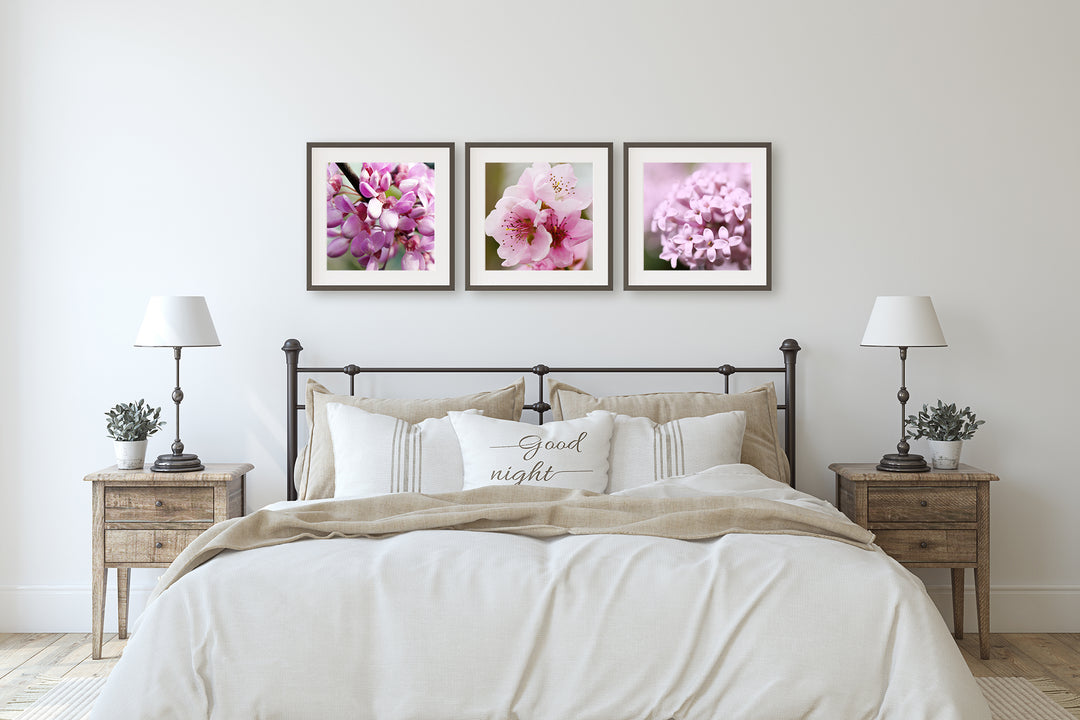 Pink Spring Flower Gallery Wall | Fine Art Photography Print Set