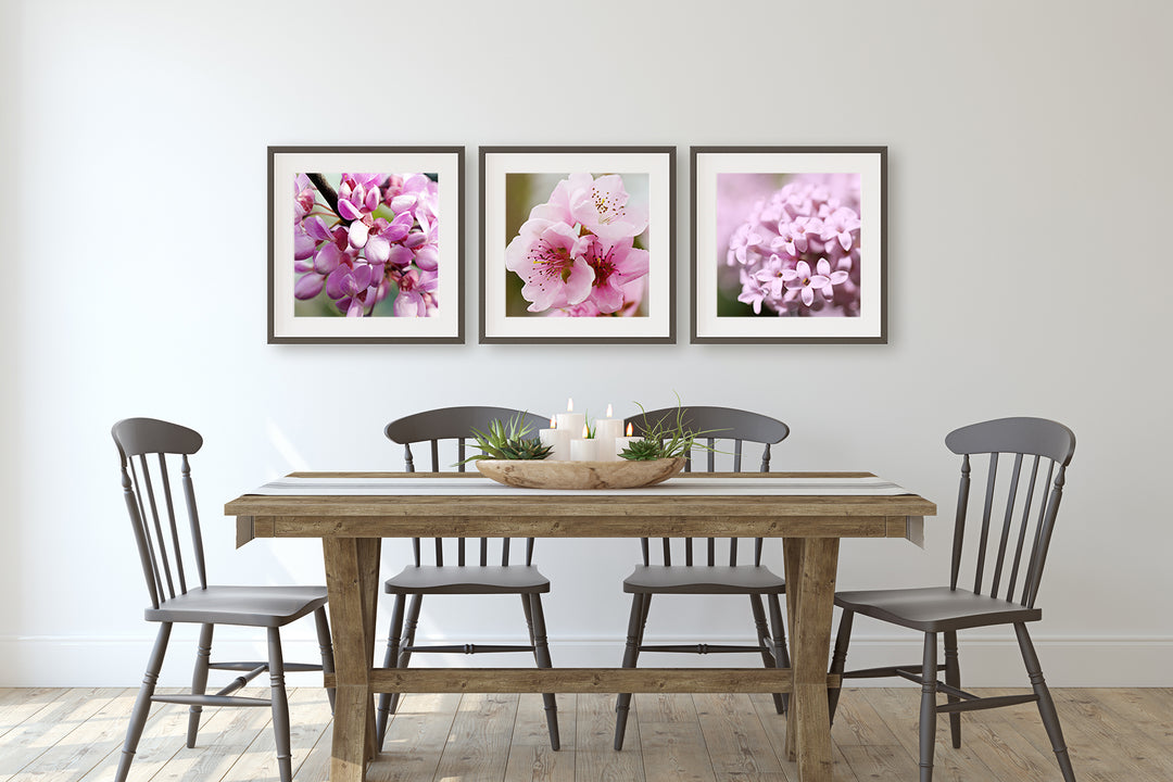 Pink Spring Flower Gallery Wall | Fine Art Photography Print Set