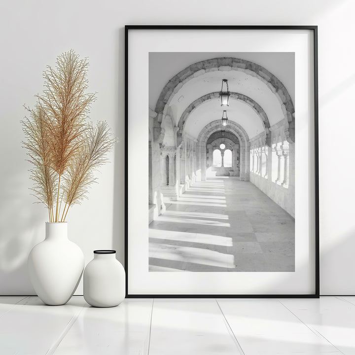 Fisherman's Bastion Arcades | Black & White Fine Art Photography Print