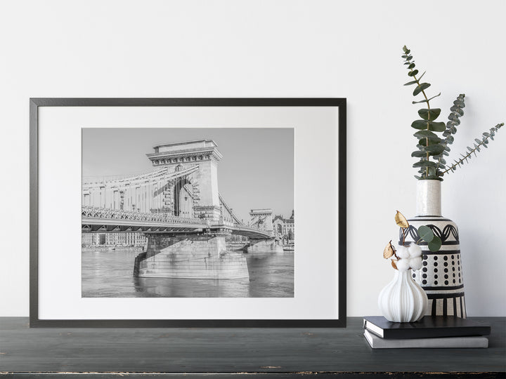 Budapest Chain Bridge | Black & White Fine Art Photography Print