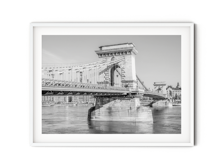 Budapest Chain Bridge | Black & White Fine Art Photography Print