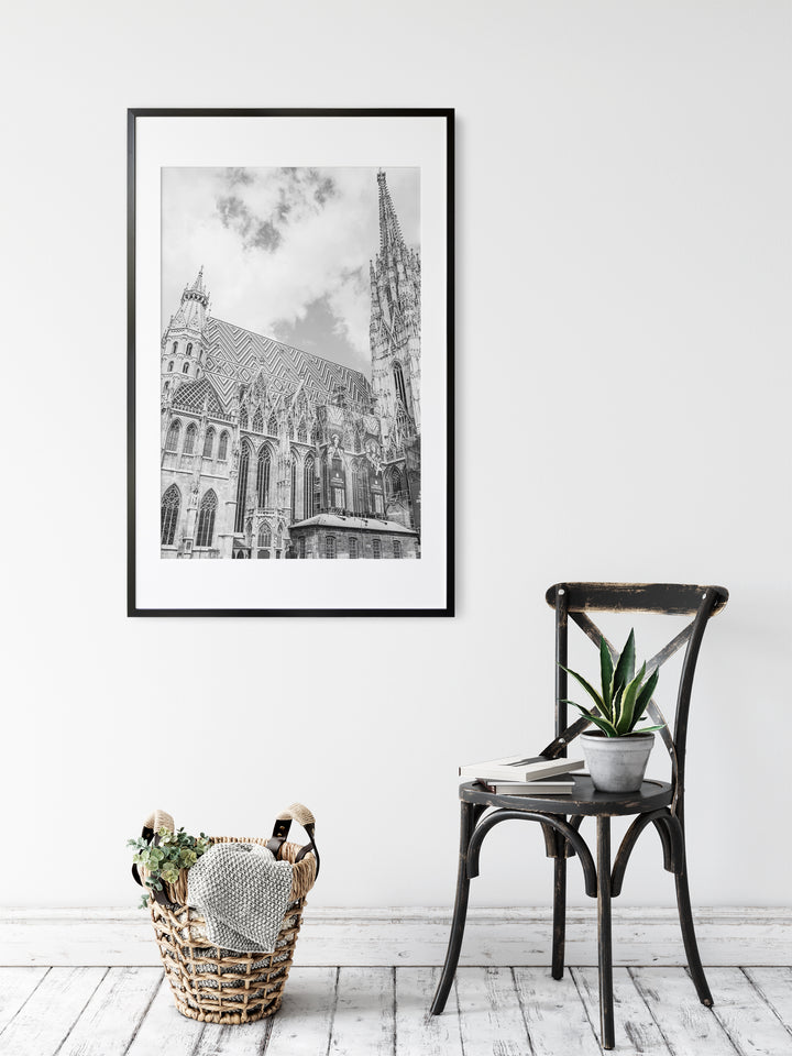 Stephansdom Wien | Schwarzweißer Fine Art Poster Print