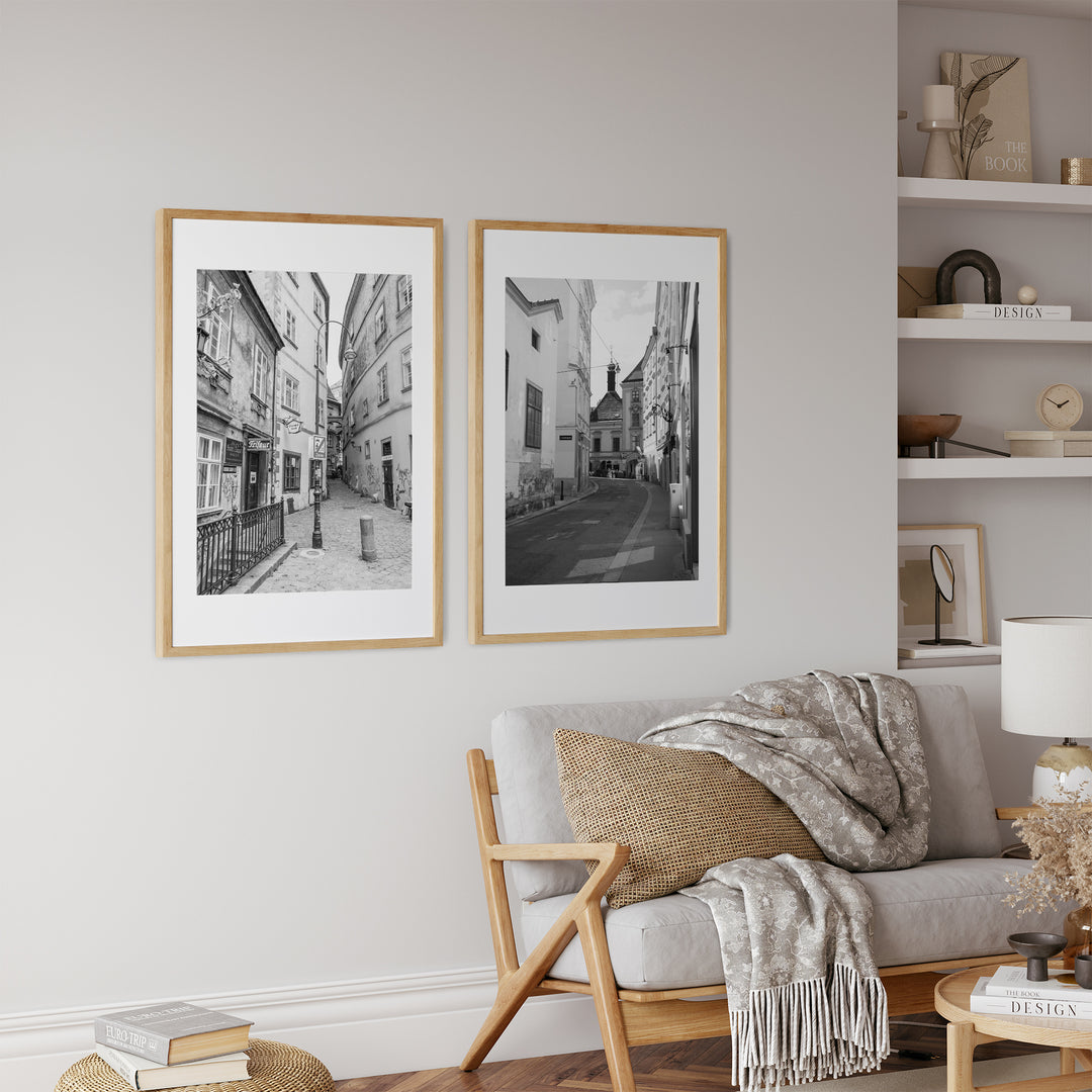 Streets of Vienna Gallery Wall | Black & White Fine Art Photography Print Set