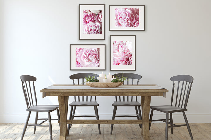 Pink Peonies Gallery Wall III | Fine Art Photography Print Set