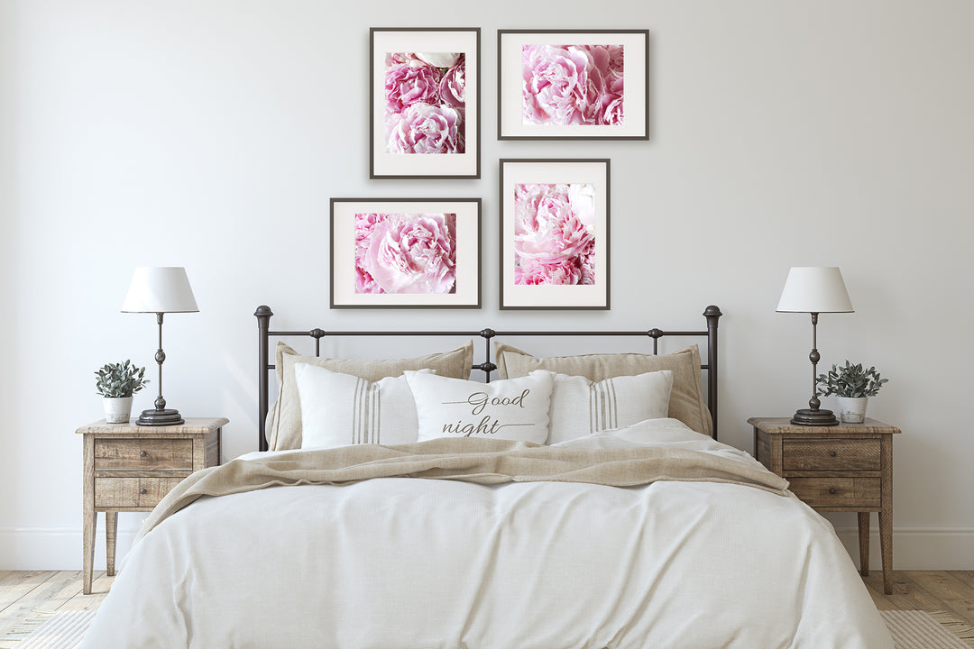 Pink Peonies Gallery Wall III | Fine Art Photography Print Set