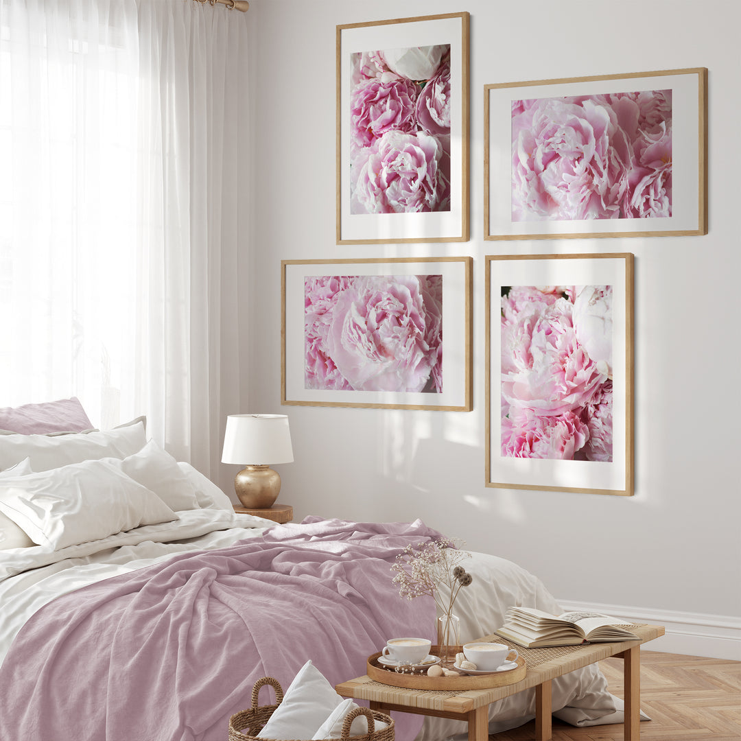 Pink Peonies Gallery Wall III | Fine Art Photography Print Set