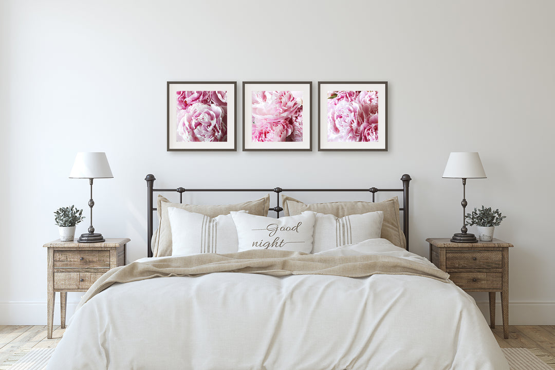 Pink Peonies Gallery Wall II | Fine Art Photography Print Set