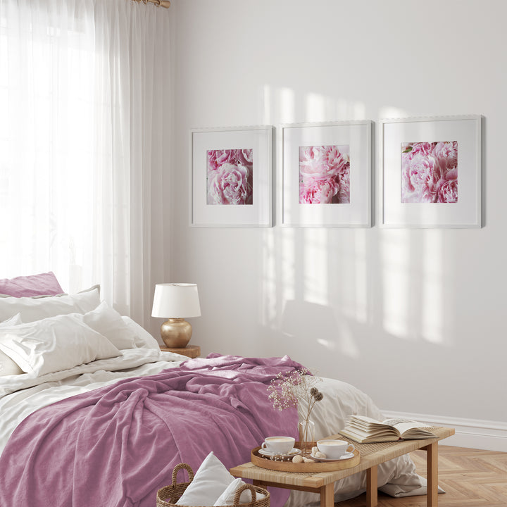 Pink Peonies Gallery Wall II | Fine Art Photography Print Set