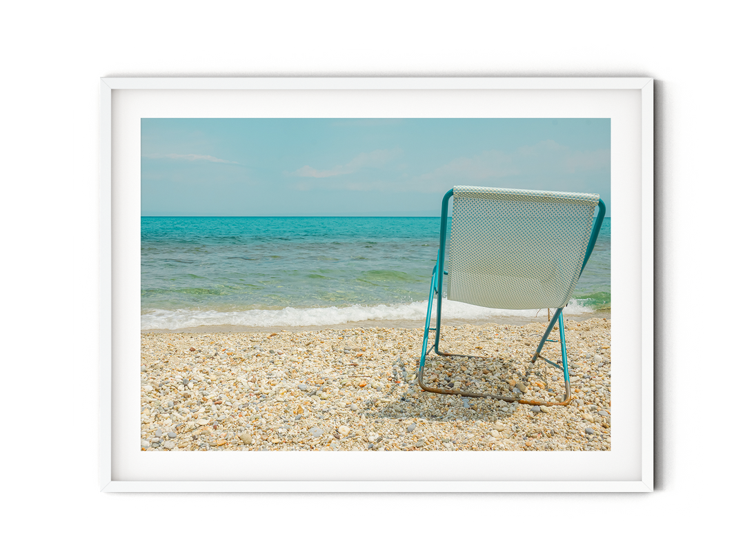 Retro Strandstuhl | Fine Art Poster Print