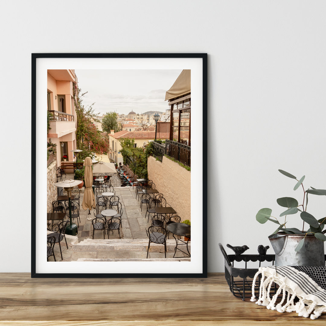 Griechisches Straßencafé | Fine Art Poster Print