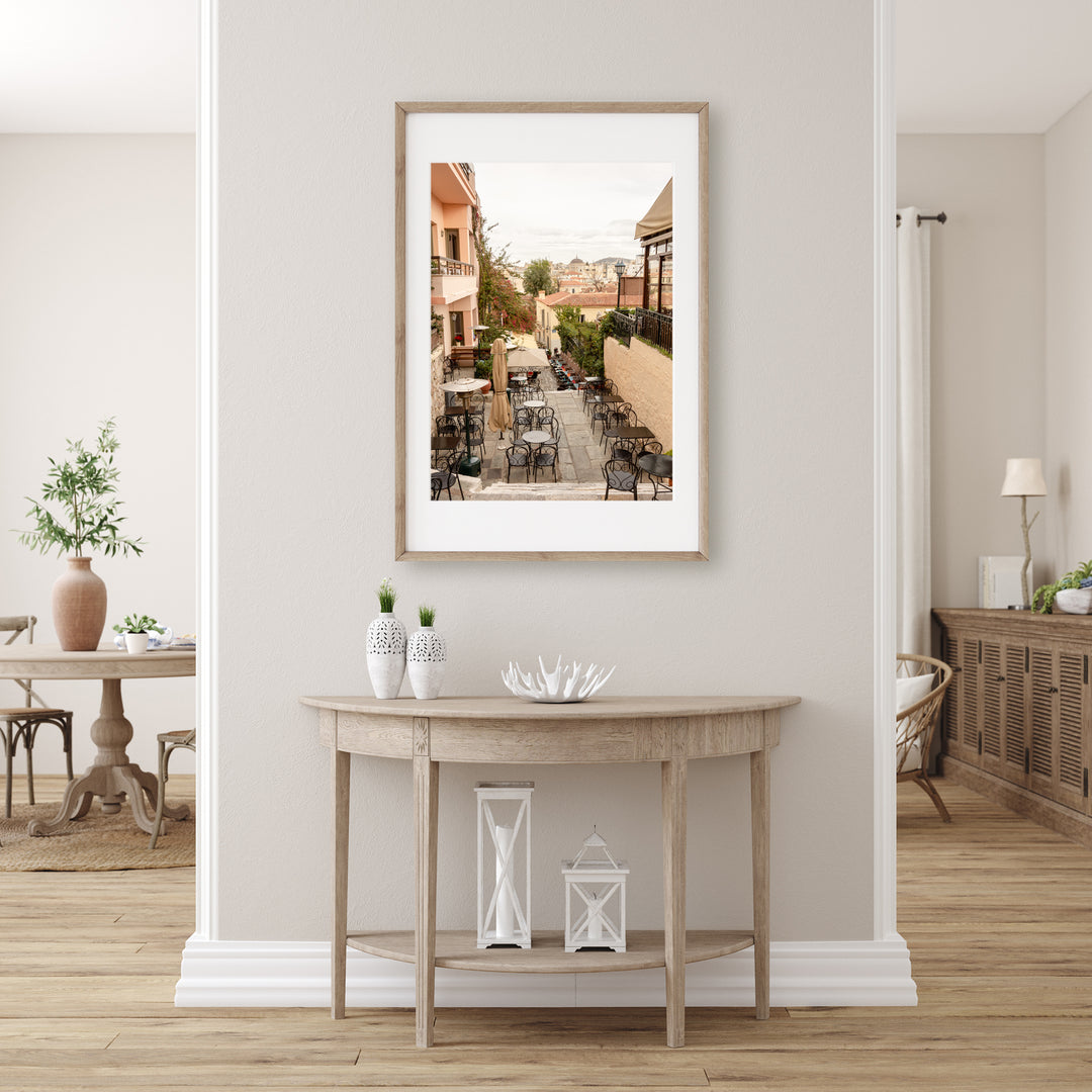 Griechisches Straßencafé | Fine Art Poster Print