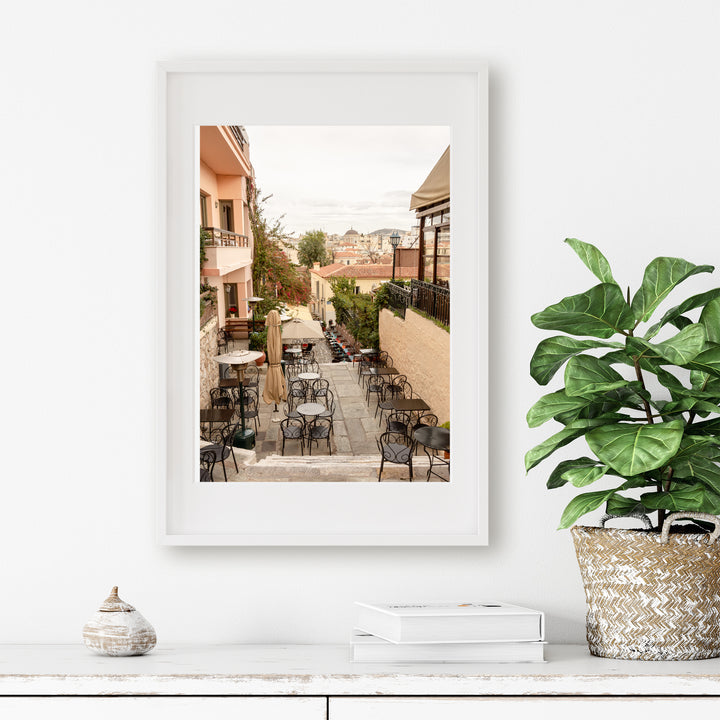 Griechisches Straßencafé | Fine Art Poster Print