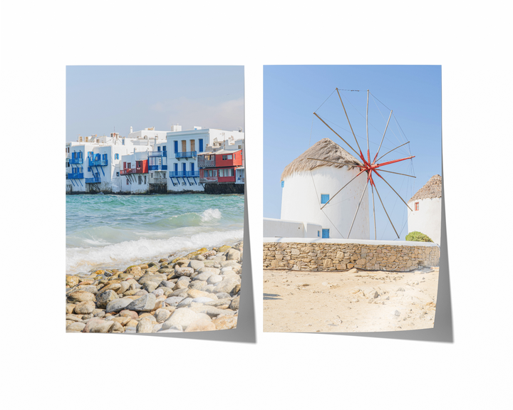 Mykonos Bilderwand II | Fine Art Poster Print Set