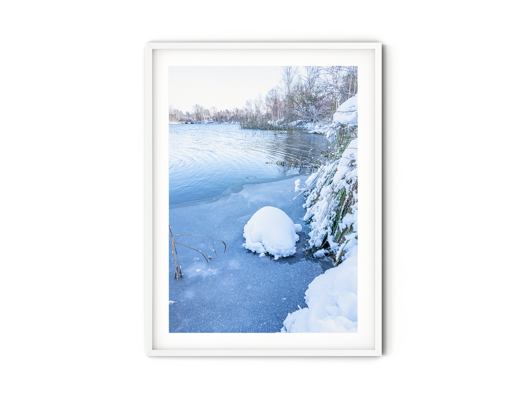 Snowy Lakeshore | Fine Art Photography Print