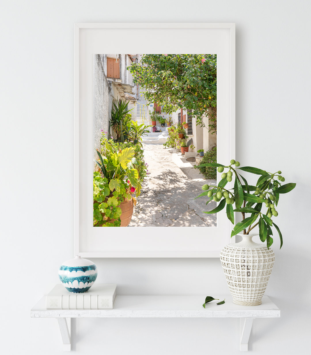 Gasse in einem griechischen Dorf | Fine Art Poster Print