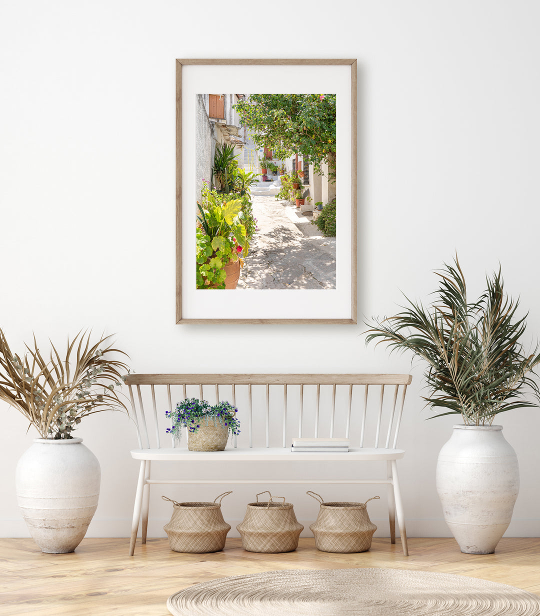 Gasse in einem griechischen Dorf | Fine Art Poster Print