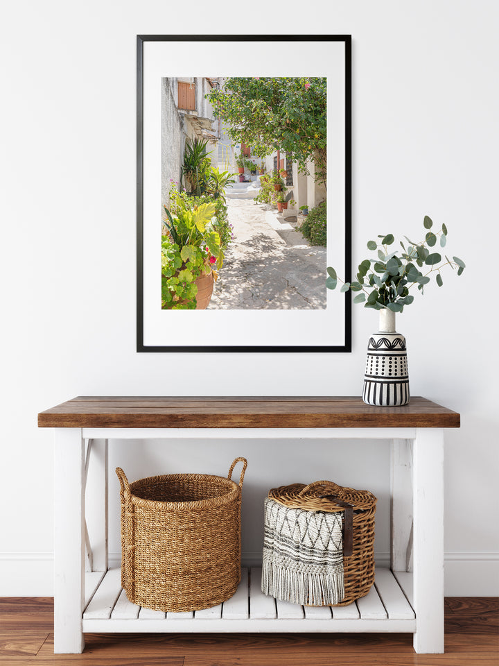 Gasse in einem griechischen Dorf | Fine Art Poster Print