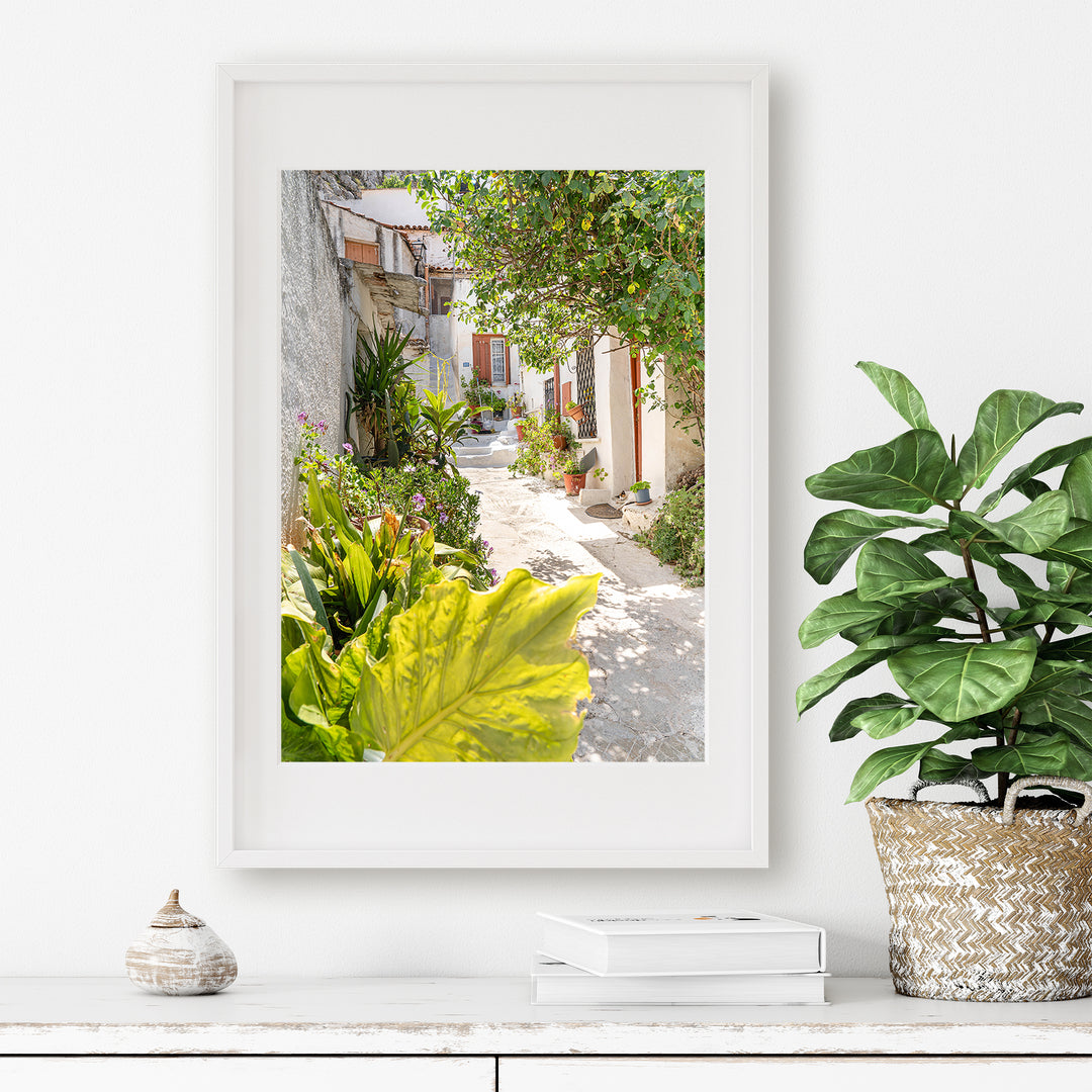 Straße in einem griechischen Dorf | Fine Art Poster Print