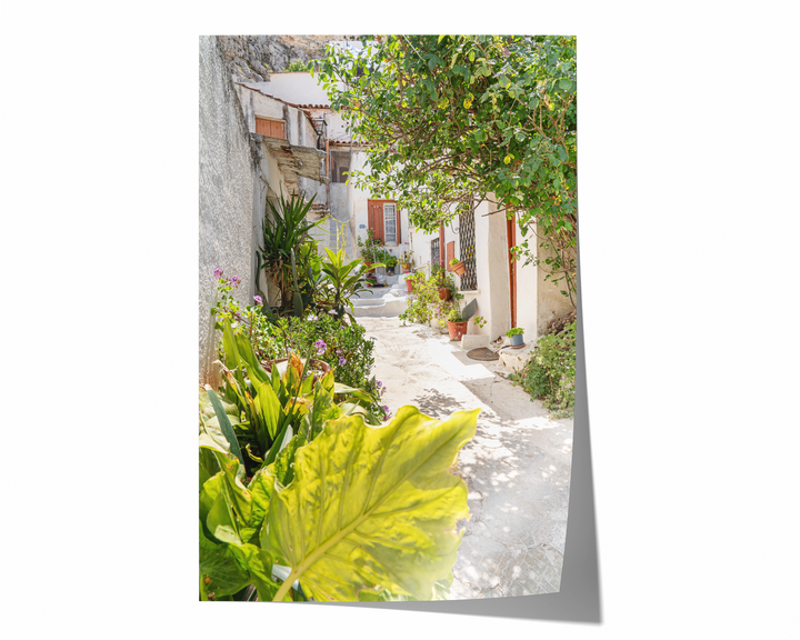 Straße in einem griechischen Dorf | Fine Art Poster Print