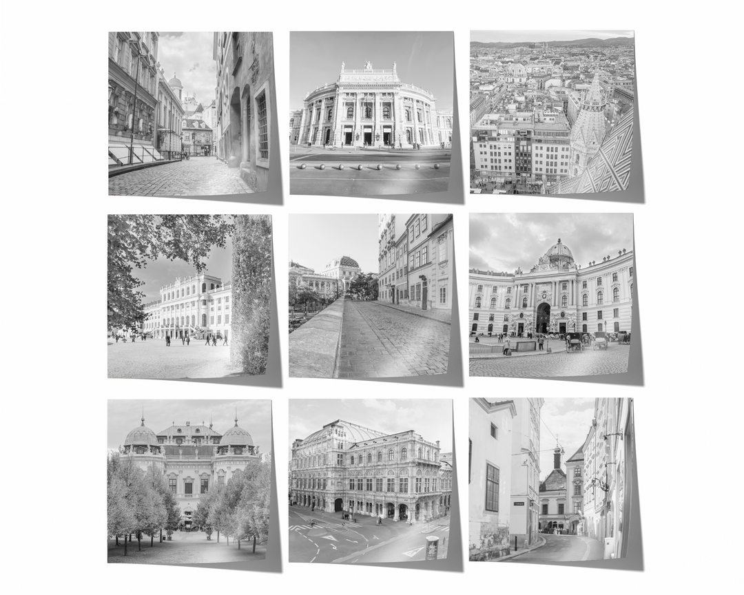 Vienna Gallery Wall | Black & White Fine Art Photography Print Set