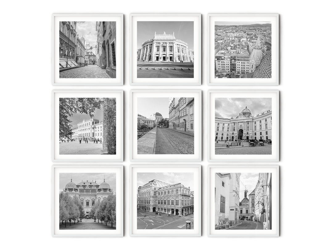 Vienna Gallery Wall | Black & White Fine Art Photography Print Set